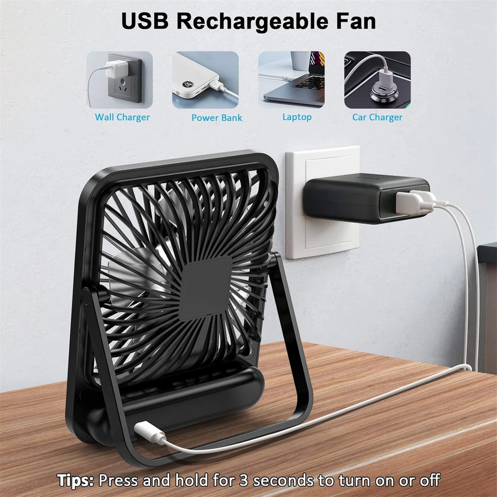 BreezeNest Rechargeable Desk Fan