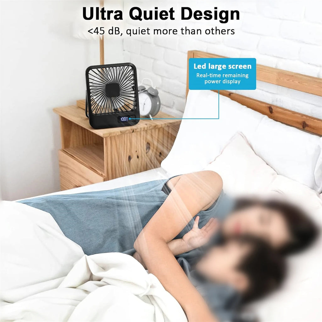 BreezeNest Rechargeable Desk Fan