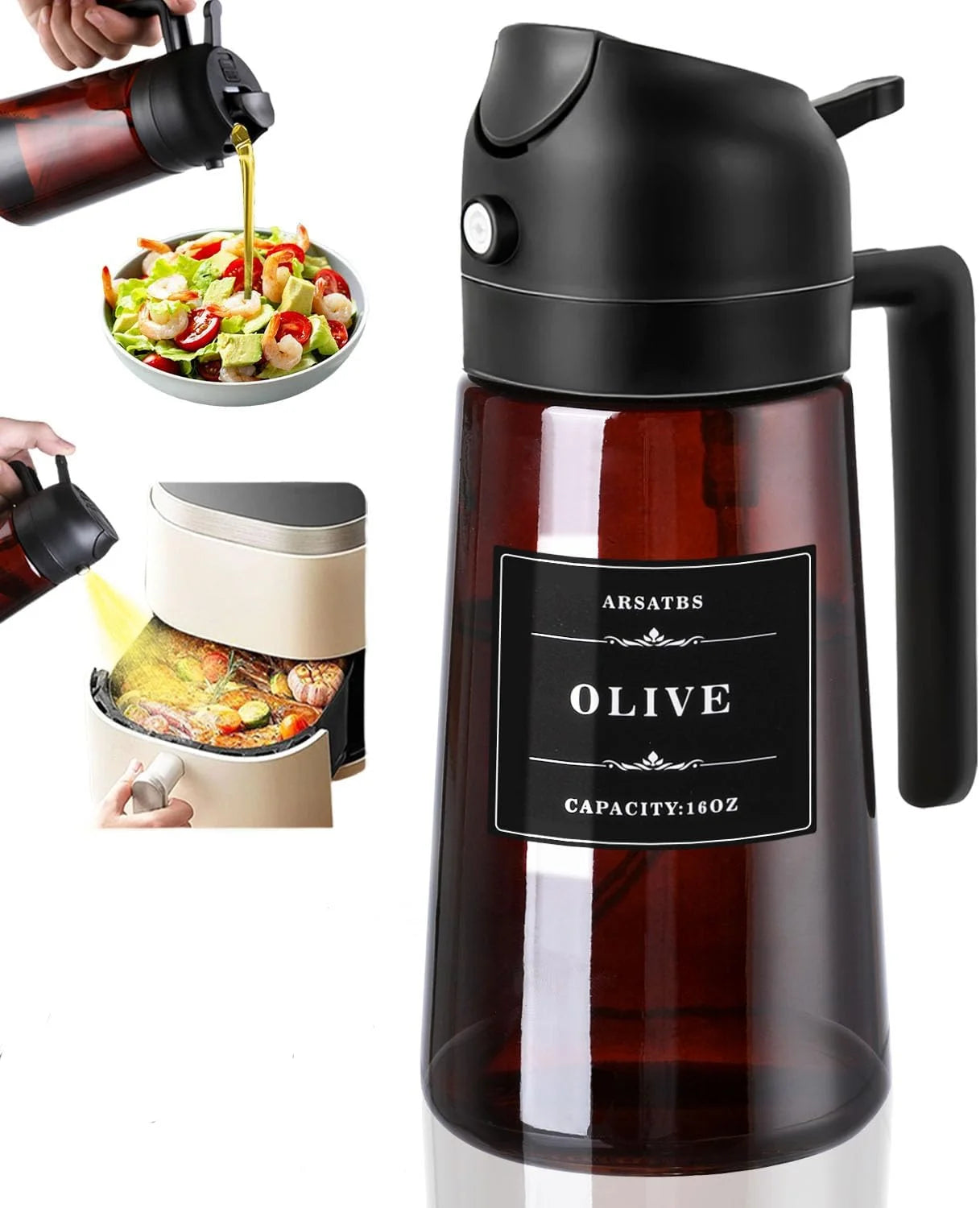 PurePour™ 2-in-1 Glass Oil Sprayer
